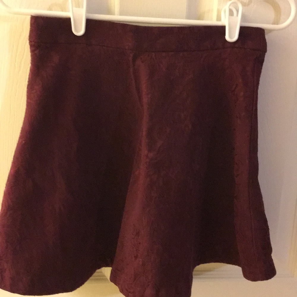 Burgundy forever 21 high waisted skirt